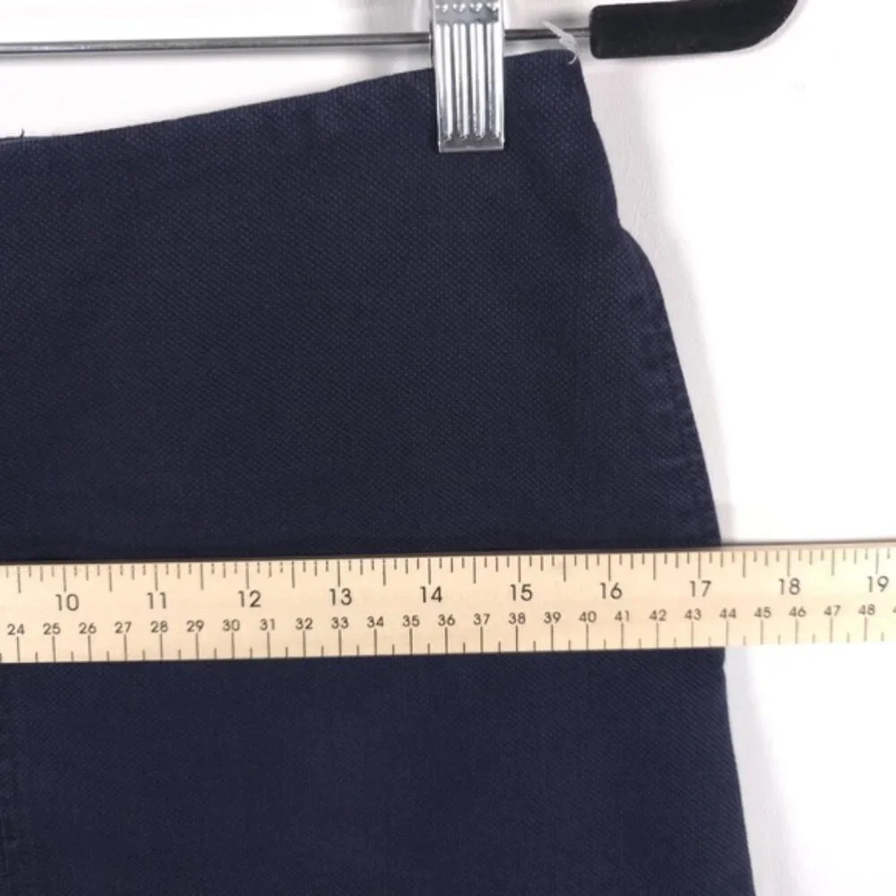 Boden Women’s Mini Skirt Navy Textured Cotton Back‎ Zip A-Line WG528 Size 6R